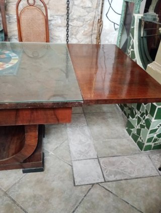 Mesa Comedor Madera y Cristal.Solo venta en person