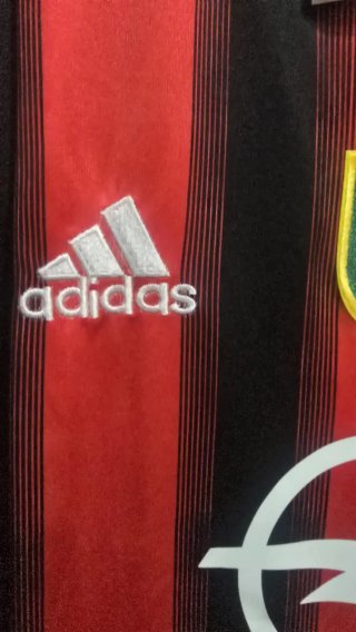 Maglia Calcio Milan Kaka Adidas Opel 2004