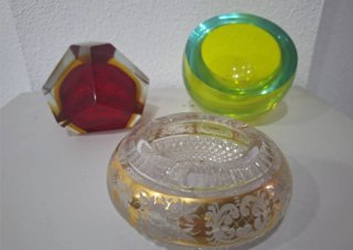 Ceniceros Murano Cristal y Dorado