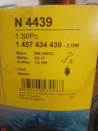 Filtro Gasoil Bosch 1 457 434 439 Nissan