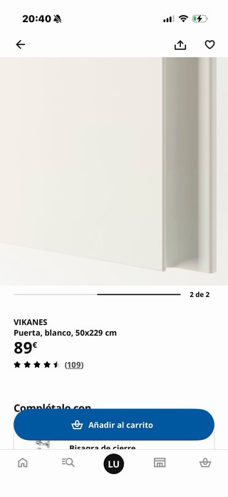 Puerta armario PAX IKEA VIKANES 50x229