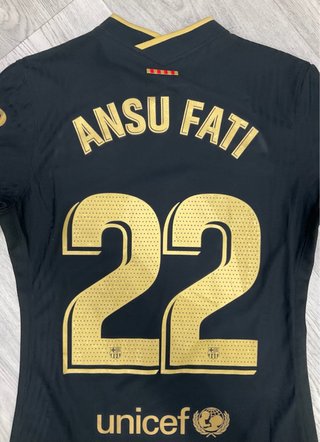 Camiseta Match FC Barcelona Ansu Fati 22 Negra