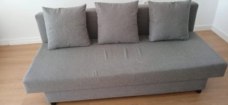 Sofá Cama Ikea Gris Tela