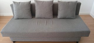Sofá Cama Ikea Gris Tela