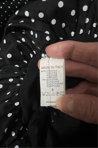 Mini abito a pois nero - tg S