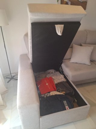 Sofá Chaise Longue gris