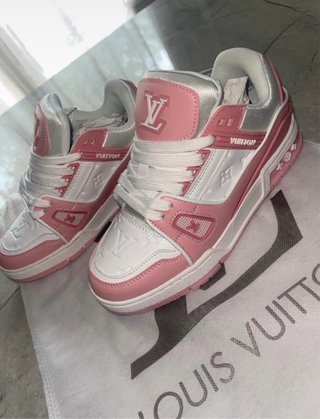 Zapatillas Louis Vuitton Rosas y Blancas Mujer