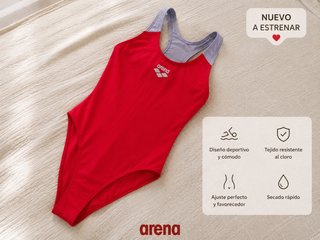 Bañador Arena Mujer Rojo y azul