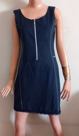 Abito donna blu con zip