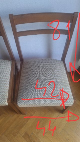 Juego de 2 sillas de comedor de madera