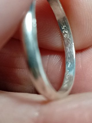 Anillo Plata Ley Ajustable onix