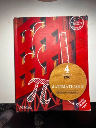 Libro de matemáticas 4 eso