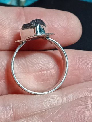 Anillo Plata Ley Piedra amatista en bruto