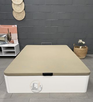 Canapé abatible de madera color blanco