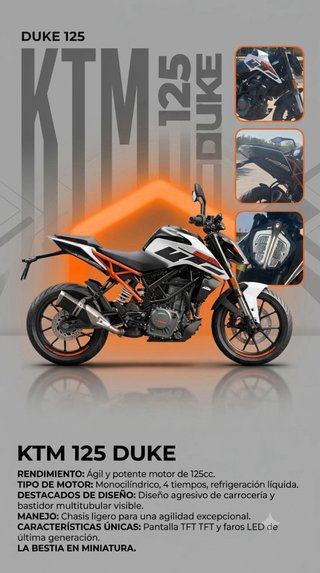 ¡KTM Duke 125 Ceramic White 2020!