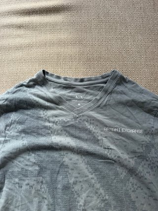 Camiseta Armani Exchange A|X Verde Gris Talla M