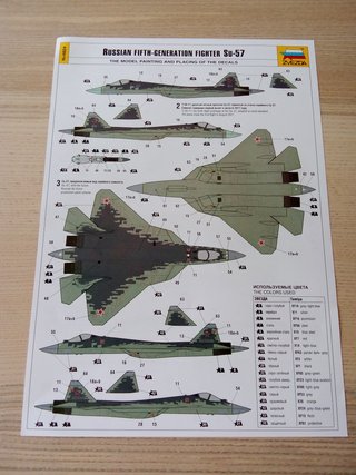 SUKHOI SU-57 FIGHTER MAQUETA ZVEZDA 1/48