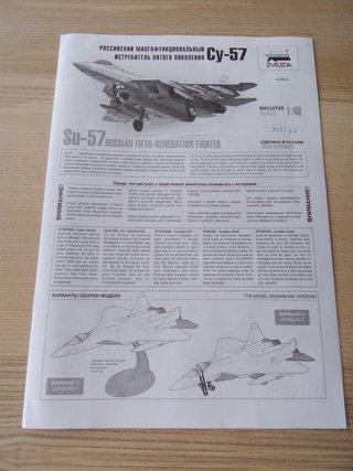 SUKHOI SU-57 FIGHTER MAQUETA ZVEZDA 1/48