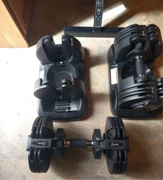 Mancuernas Ajustables 40kg + Banco Plegable