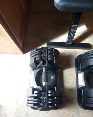 Mancuernas Ajustables 40kg + Banco Plegable