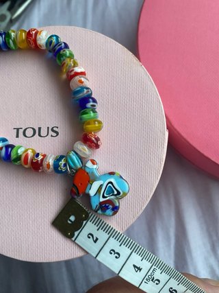 Pulsera Tous Cristal Murano Oso Multicolor