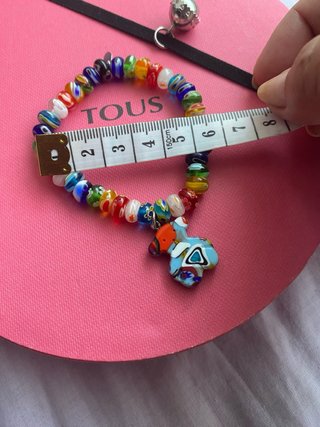 Pulsera Tous Cristal Murano Oso Multicolor