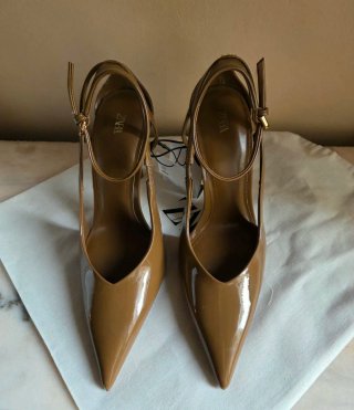 Tacones Zara destalonados marrones