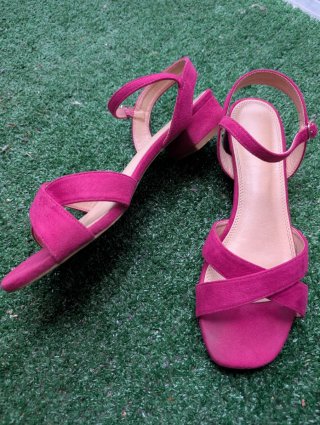 Sandalias Fucsia Tacon Bajo