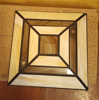 Lámpara techo plafón 30x30 vidriera