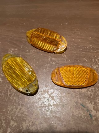 Catadióptricos Ruedas Bicicleta Naranja (3 uds)