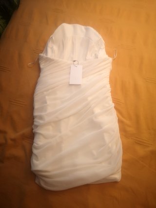 Vestido Zara blanco Talla M con etiqueta y medidas