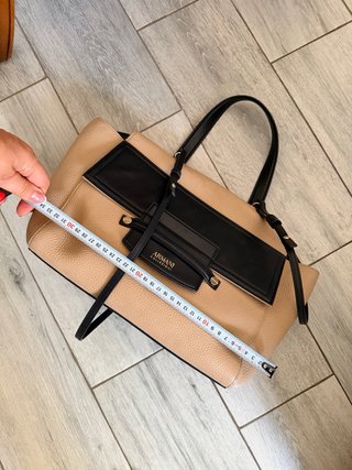 Bolso Armani Collezioni Piel Beige y Negro