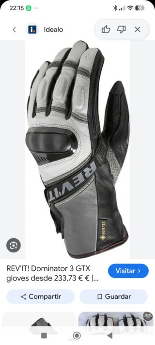 Guantes Rev'It Dominator 3 GTX Gore-Tex
