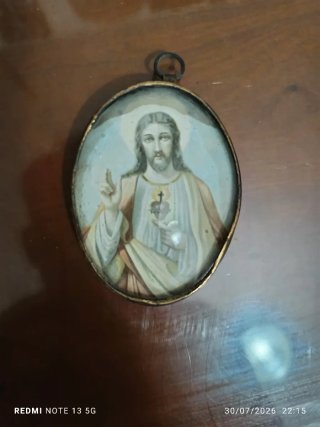 Antigua medalla Sagrado Corazón de Jesús
