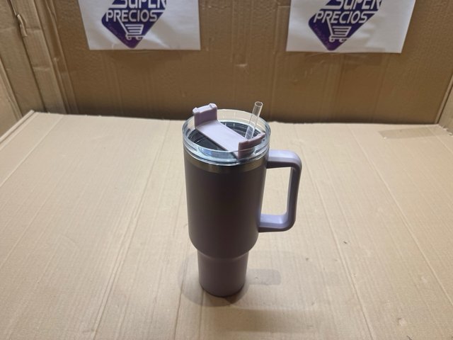 Simple Modern Vaso Térmico Lila con Asa