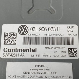 CENTRALITA MOTOR UCE VOLKSWAGEN VOLKSWAGEN GOLF PLUS (521) 2008-2014