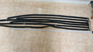 Lote 6 Cinturones Piel Hombre Negro