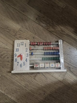 Ábaco Educativo Madera Reloj ¡Nuevo!
