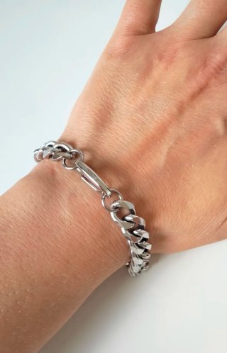 Bracciale uomo acciaio 10mm
