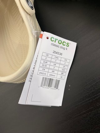 Crocs bianche Unisex 32/33 J1
