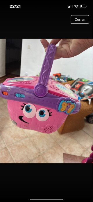 Cesta musical infantil rosa