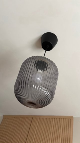 Lámpara IKEA SOLKLINT cristal y metal
