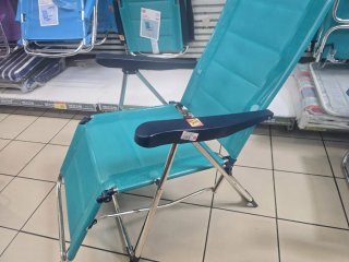 Silla de playa reclinable con reposapies nueva