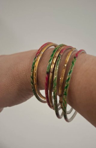 Set bracciali etnici boho chic metallo