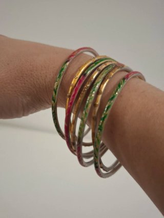 Set bracciali etnici boho chic metallo