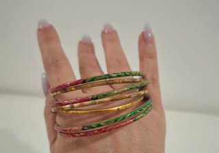 Set bracciali etnici boho chic metallo