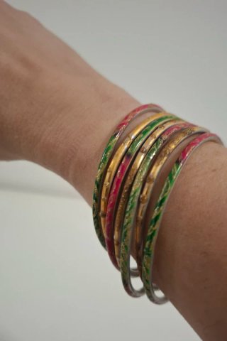 Set bracciali etnici boho chic metallo