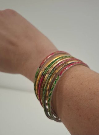 Set bracciali etnici boho chic metallo