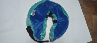 Collar inflable para perros azul/verde
