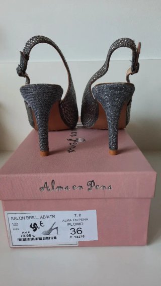 Sandalias tacón con brillantes núm. 36